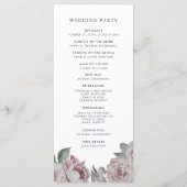 イングリッシュガーデンフローラ結婚式 プログラム (裏面)