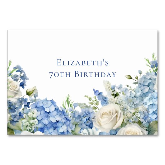 イングリッシュガーデンブルーアジランゲアホワイトローズパーティー テーブルナンバー (裏面)