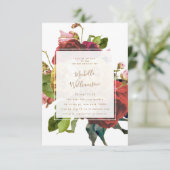 イングリッシュガーデンヴィンテージバラブライダルシャワー 招待状 (スタンド正面)