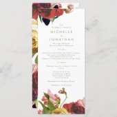 イングリッシュガーデンヴィンテージバラ結婚式 プログラム (正面/裏面)