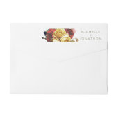 イングリッシュガーデンヴィンテージ結婚バラ ラップアラウンドラベル (裏面)