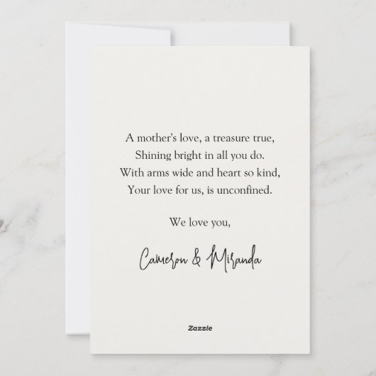 イングリッシュガーデン最高のブーケムムームエバーマザーズデイ シーズンカード (裏面)