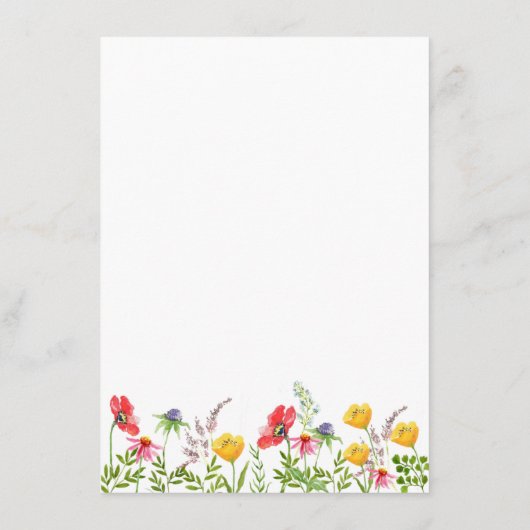 イングリッシュガーデン結婚フローラ エンクロージャーカード (裏面)