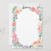 イングリッシュガーデン花模様バプテスマ1歳パーティー 招待状 (裏面)