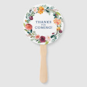 イングリッシュガーデン花結婚リースデザイン ハンドファン (裏面)