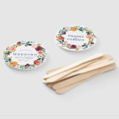 イングリッシュガーデン花結婚リースデザイン ハンドファン (組立なし)