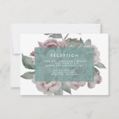 イングリッシュガーデン フローラル レセプション カード | 翡翠 (正面)