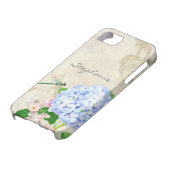 イングリッシュガーデン、ブルーnピンクアジサイ水彩色 Case-Mate iPhoneケース (下部)