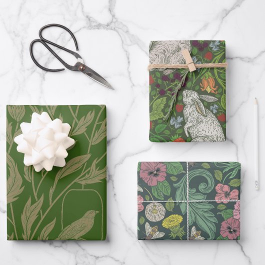 イングリッシュガーデン メドレー ラッピングペーパーシート (正面)