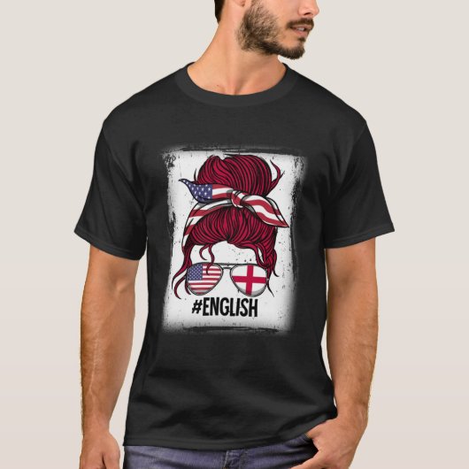 イングリッシュガールイングランドルーツ Tシャツ (正面)