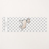 イングリッシュクリームゴールデンレトリエバードッグ&名前をカスタムする ヨガマット (正面(横))