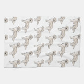 イングリッシュクリームゴールデンレトリバーかわいい犬のパターン キッチンタオル (横)
