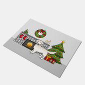 イングリッシュクリームゴールデンレトリバーのフェスティバルルーム ドアマット (アングル)