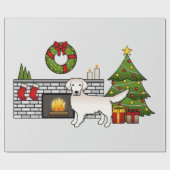 イングリッシュクリームゴールデンレトリバーのフェスティバルルーム ラッピングペーパー (フラット)