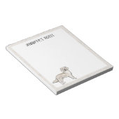 イングリッシュクリームゴールデンレトリバードッグ名前をカスタムする ノートパッド (アングル)