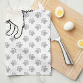 イングリッシュクリームゴールデンレトリバーマンガードッグ&ポーズ キッチンタオル (四つ折り)