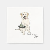 イングリッシュクリームゴールデン結婚ズ スタンダードカクテルナプキン (正面)