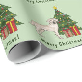 イングリッシュクリームラブラドールリトリエバークリスマスツリー ラッピングペーパー (ロールコーナー)