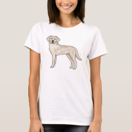 イングリッシュクリームラブラドールレトリバー かわいい カートゥーン 犬 Tシャツ