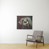 イングリッシュクールブルドッグ喫煙パイプ タペストリー (インサイチュ(横))