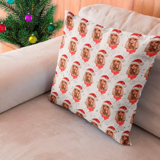 イングリッシュコッカースパニエル犬のクリスマス クッション