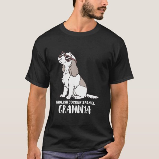 イングリッシュコッカースパニエル犬の飼い主の祖母 Tシャツ (正面)