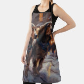 イングリッシュコッカースパニエル犬クリスマスフェスティバルシーズン エプロン (インサイチュ)