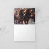 イングリッシュコッカースパニエル犬クリスマスフェスティバルシーズン カード (内部)