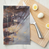 イングリッシュコッカースパニエル犬クリスマスフェスティバルシーズン キッチンタオル (四つ折り)