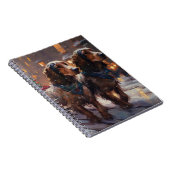 イングリッシュコッカースパニエル犬クリスマスフェスティバルシーズン ノートブック (右側)