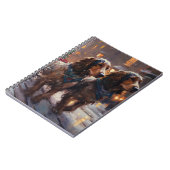 イングリッシュコッカースパニエル犬クリスマスフェスティバルシーズン ノートブック (左側)