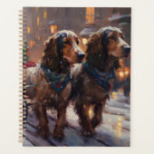 イングリッシュコッカースパニエル犬クリスマスフェスティバルシーズン プランナー手帳 (正面)