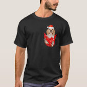 イングリッシュコッカースパニエル犬クリスマスポケットfor dog tシャツ (正面)