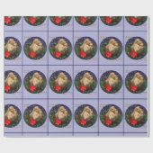 イングリッシュコッカースパニエル犬クリスマス ラッピングペーパー (フラット)