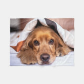イングリッシュコッカースパニエル犬ドッグ フリースブランケット (正面(横))