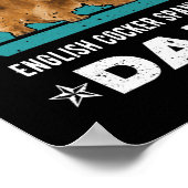 イングリッシュコッカースパニエル犬パパレトロ動物 ポスター (角)