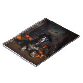 イングリッシュコッカースパニエル犬パンプキンハロウィンホラー ノートブック (左側)