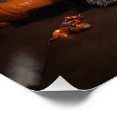 イングリッシュコッカースパニエル犬パンプキンハロウィンホラー ポスター (コーナー)