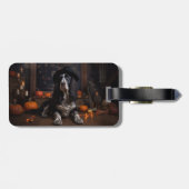 イングリッシュコッカースパニエル犬パンプキンハロウィンホラー ラゲッジタグ (裏面横)