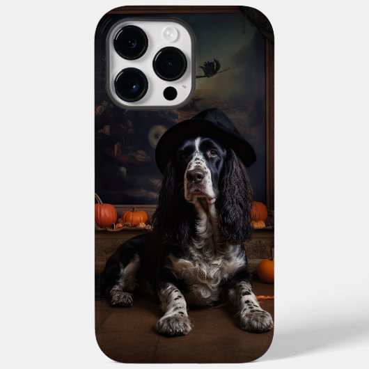 イングリッシュコッカースパニエル犬パンプキンハロウィンホラー Case-Mate iPhoneケース (裏面)