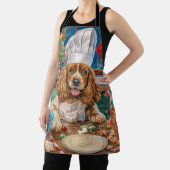 イングリッシュコッカースパニエル犬ホリデーベーキング：クリスマス エプロン (インサイチュ)