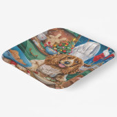 イングリッシュコッカースパニエル犬ホリデーベーキング:クリスマス ペーパープレート (傾斜あり)