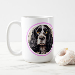 イングリッシュコッカースパニエル犬ミニマルモダン コーヒーマグカップ