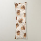 イングリッシュコッカースパニエル犬絵を描ズオリジナルドッグアート ボディピロー (裏面 (縦))