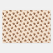 イングリッシュコッカースパニエル犬絵を描ズオリジナルドッグアート ラッピングペーパーシート (正面)