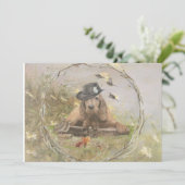 イングリッシュコッカースパニエル犬 サンキューカード (スタンド正面)