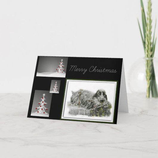 イングリッシュコッカースパニエル犬 シーズンカード (正面)