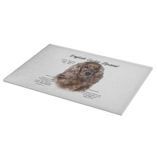 イングリッシュコッカースパニエル犬(肝臓)履歴デザイン カッティングボード (角)