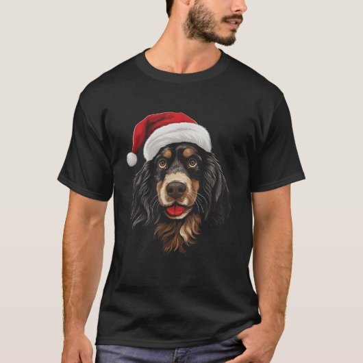 イングリッシュコッカースパニエル 犬 犬用 クリスマス Tシャツ (正面)