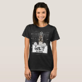 イングリッシュコッカースパニエル Mugshot 有罪の犬 Tシャツ (正面フル)